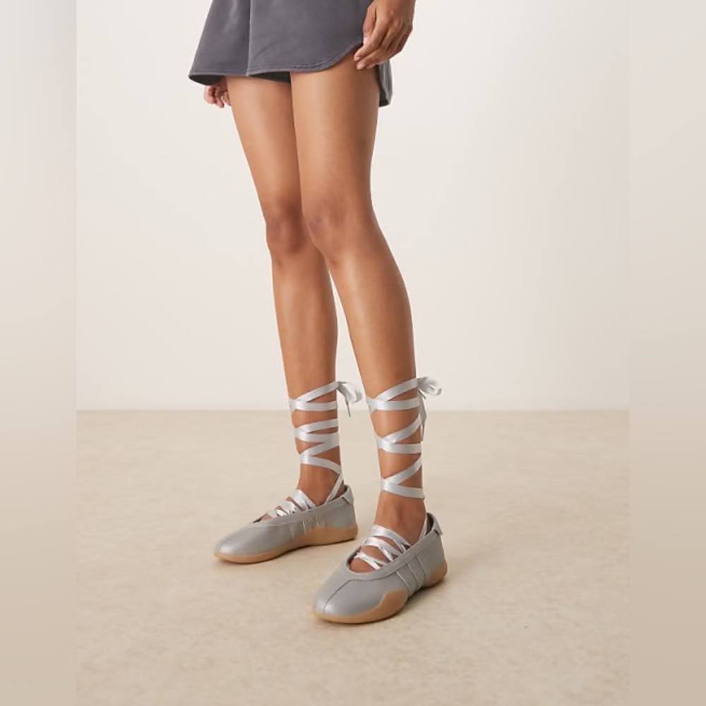 Adidas Women's Taekwondo Mei Ballet Shoes - silver / grey / gunmetal / gum